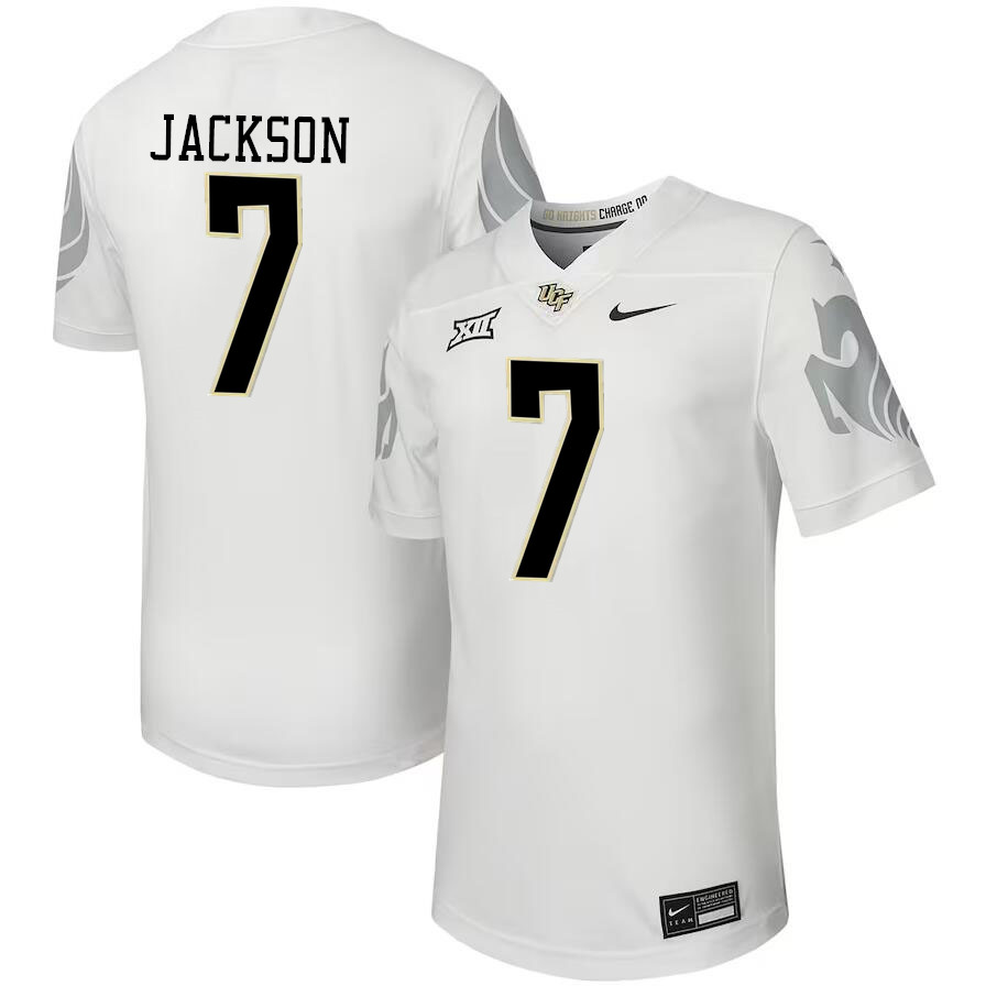 Men #7 Antione Jackson UCF Knights Big 12 Conference College Football Jerseys Stitched-Black